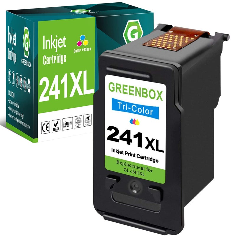 GREENBOX Remanufactured 241XL High-Yield Color Ink Cartridge Replacement for Canon CL-241XL 241 XL for Canon PIXMA MG3620 TS5120 MX532 MX472 MX452 MG3522 MG2120 MG3520 MG3220 Printer (1 Tri-Color) - Image 1